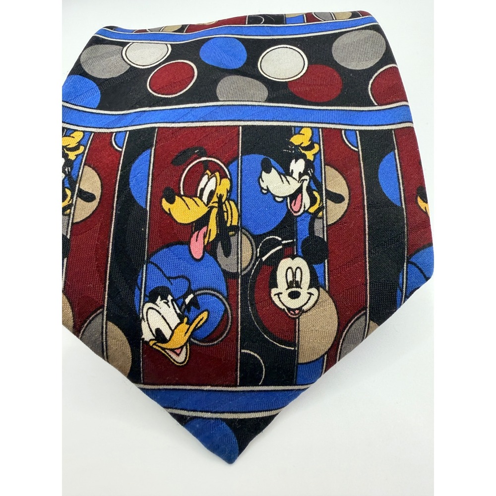 Vintage Mickey Unlimited Disney Character Tie Mickey Donald Goofy Pluto USA Made